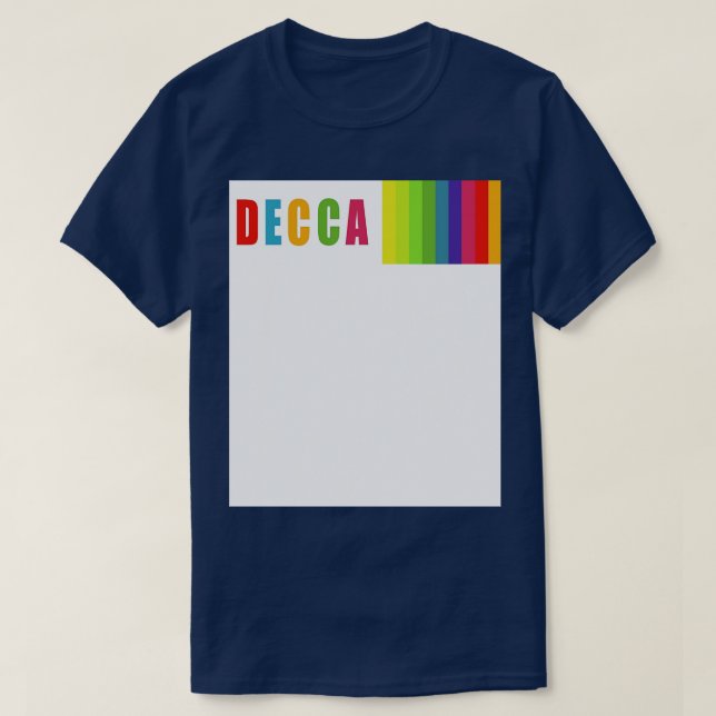 T-shirt Decca record arc-en-ciel vinyle (Design devant)