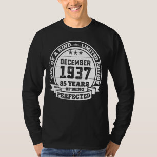 T-shirt Décembre 1937 85ème anniversaire 85 ans d'être par