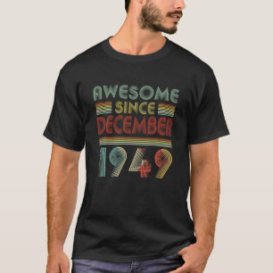 T-shirt DÉCEMBRE 1949 70 Ans 70e Anniversaire Décoration