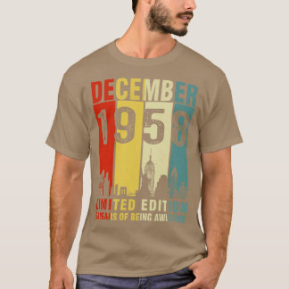 T-shirt Décembre 1958 Edition Limitée 64 Ans D'Être Mainte