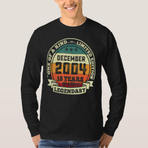 T-shirt Décembre 2004 18e anniversaire 18 ans d'être la ja