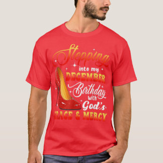 T-shirt Décembre Anniversaire Avec Dieux Grace Et Misérico