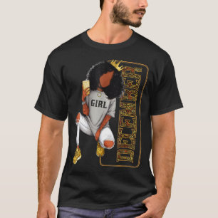 T-shirt Décembre Fille Anniversaire Melanin Afro Queen Pou