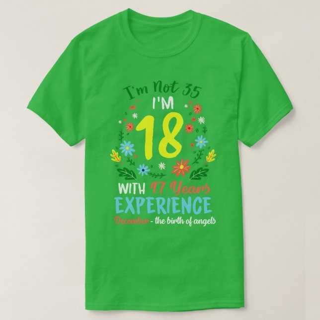 T-shirt Décembre Filles Fleur Tee 35 Ans Im Pas 35 B (Design devant)