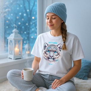 T-shirt Décembre Mois de naissance Esprit Animal Neige Leo