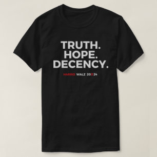 T-shirt Décence de Vérité Espérance - Harris Walz 2024