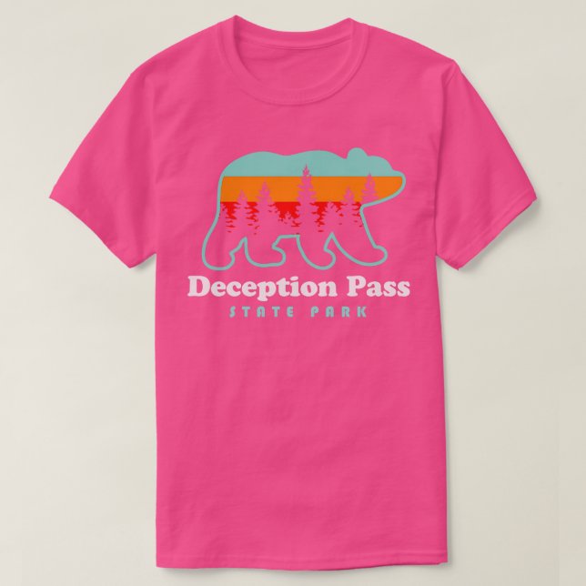 T-shirt Deception Pass State Park Randonnées Washington Ca (Design devant)
