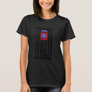 T-shirt Décès d'au-dessus du drapeau Vétéran américain 82e