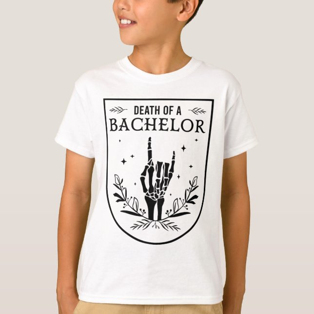 T-shirt Décès d'un célibataire Équipage gothique de marié  (Devant)