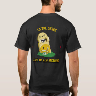 T-shirt Décès d'un skateboard - deux images