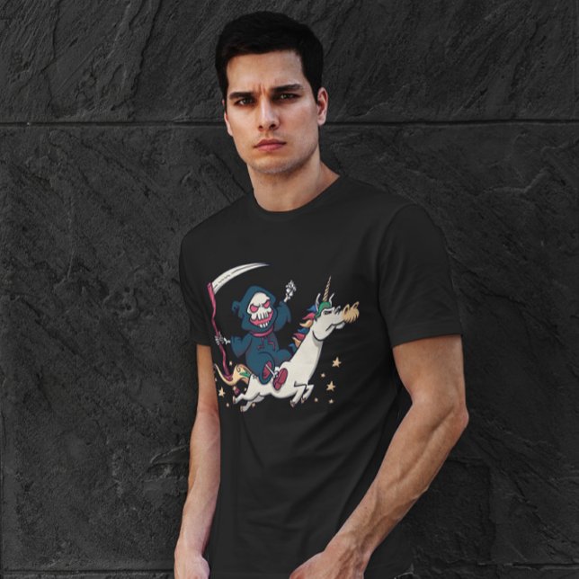 T-shirt Décès En Caricature Unicorne (Créateur téléchargé)