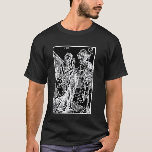 T-shirt Décès et Landsknecht par Albrecht Durer (1510) (Devant)