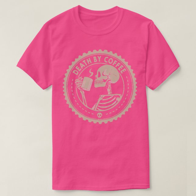 T-shirt Décès par Café Funny Skeleton par Tobe Fonseca (Design devant)