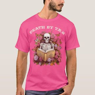 T-shirt Décès par T.B.R à lire Squelette lecture