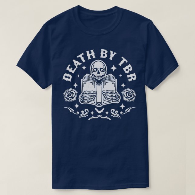 T-shirt Décès par TBR à lire Squelette Lecture Hall (Design devant)