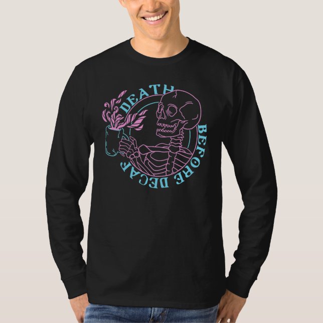 T-shirt Décès tendance avant décaf (Devant)