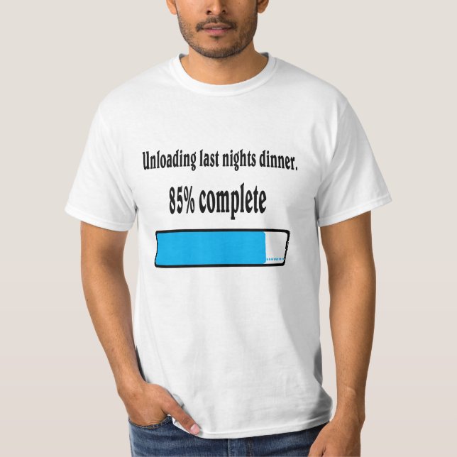 T-shirt Déchargement de dernières nuits dîner. (Devant)