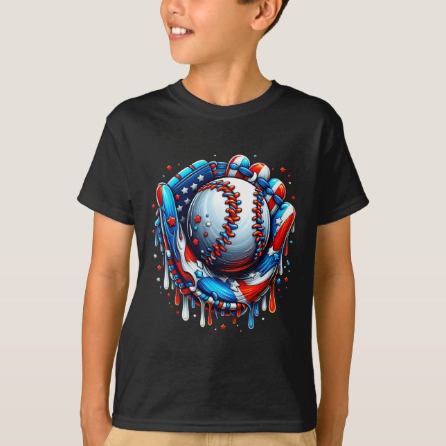 T-shirt Déchets De Baseball Crème De Glace Sprinkles Gant  (Devant)