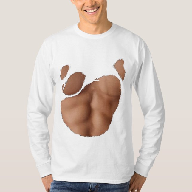 T-shirt déchiré avec faux abdos (Peau mate) (Devant)