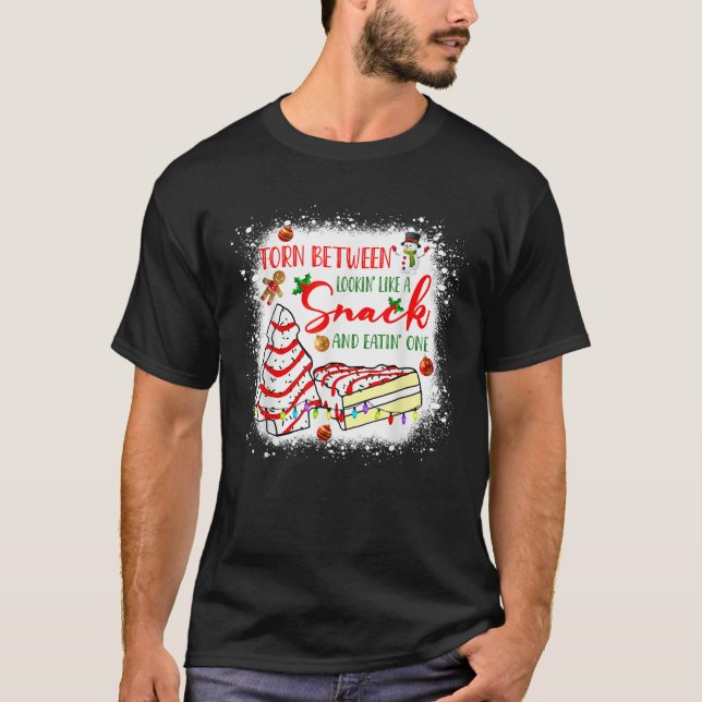 T-shirt Déchiré Entre La Recherche Comme Un Snack Et Mange (Devant)