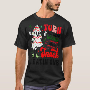 T-shirt Déchiré entre regarder comme un snack et manger un