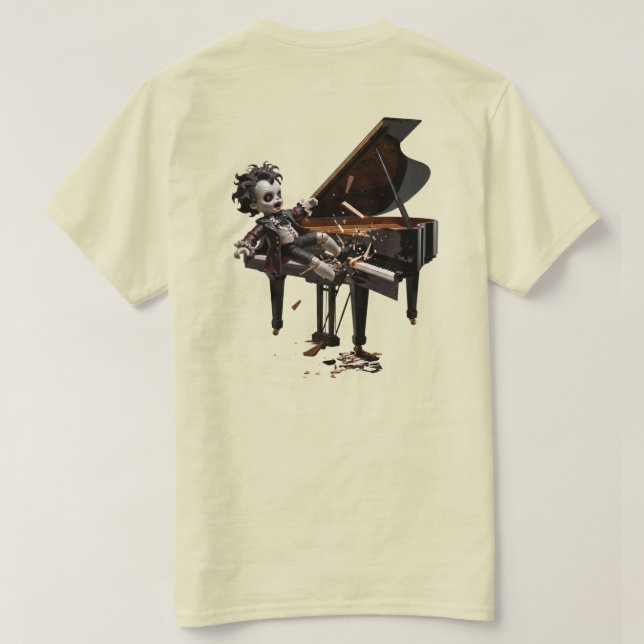 T-shirt Déchirer ce piano (Design dos)