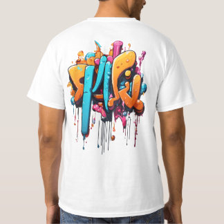 T-shirt Déchirer des mots "typographie art", graffiti art