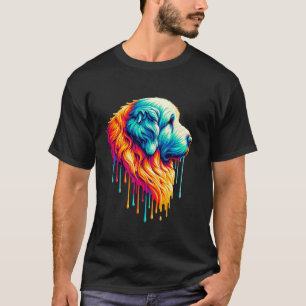 T-shirt Déchirer Peinture Art Vieux Anglais Cheepdog