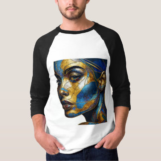 T-shirt Déchirer Un Tee Raglan Avec Une Expression D'Art -