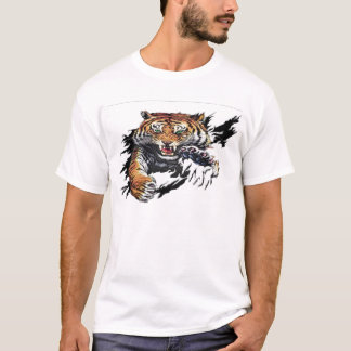 T-shirt déchirure de tigre