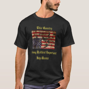 T-shirt Déchirure du drapeau américain déchirée par la gue