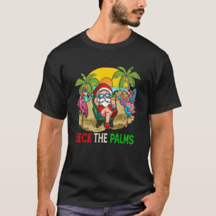 T-shirt Deck Les Palms Père Noël Lunettes de soleil Flaman