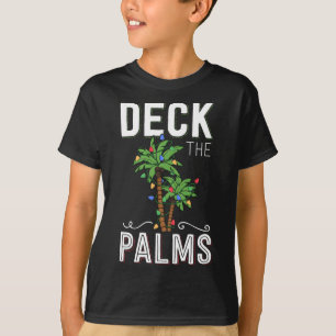 T-shirt Deck Les Palms Tropical Hawaii Christmas Palm Tree