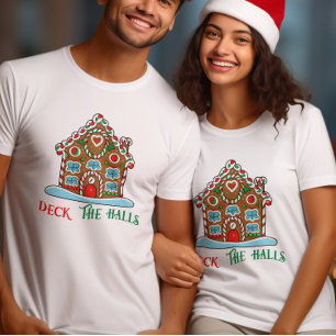 T-shirt Deck the halls Maison de Noël
