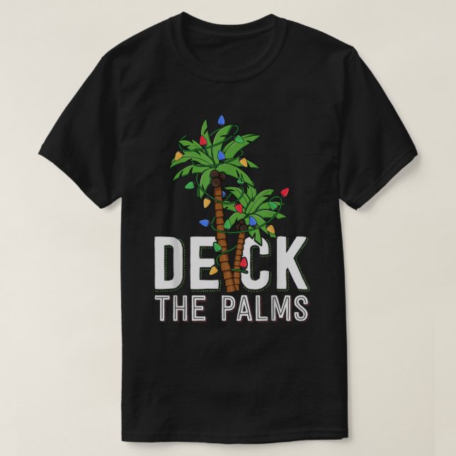 T-shirt Deck The Palms | Funny Tropical Christmas (Design devant)
