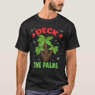 T-shirt Deck The Palms Tree Light Hawaiin Christmas Mele K
