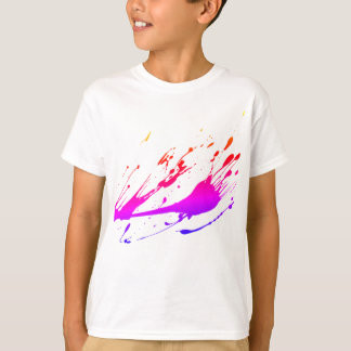 T-shirt d'éclaboussure de peinture d'enfants