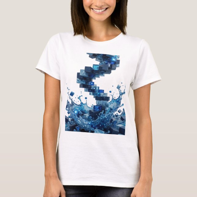 T-shirt Déclaration Argent ART ABSTRAIT Déclaration Tee v3 (Devant)