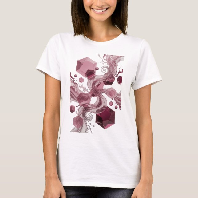 T-shirt Déclaration Argent DESIGN D'ART ABSTRAIT (Devant)