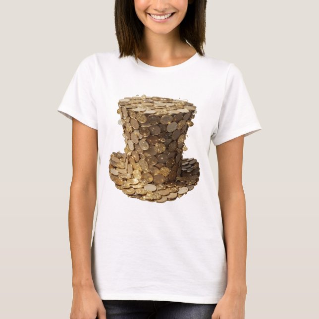T-shirt Déclaration Chapeau de pièces d'or en argent de de (Devant)
