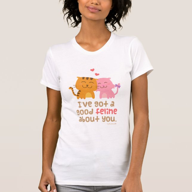 T-shirt Déclaration d'amour mignonne pour chat félin Pun H (Devant)