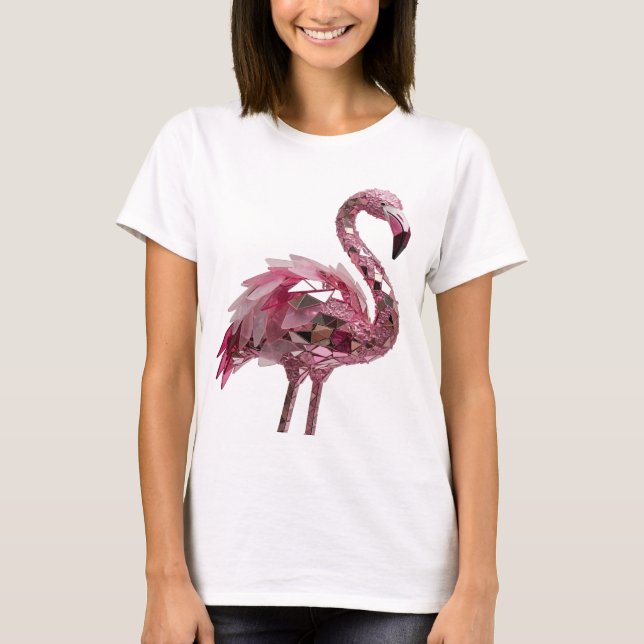 T-shirt Déclaration d'art abstrait argent dynamique Design (Devant)