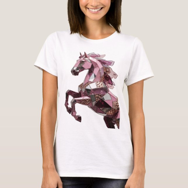 T-shirt Déclaration d'art abstrait argenté Sharp Design (Devant)