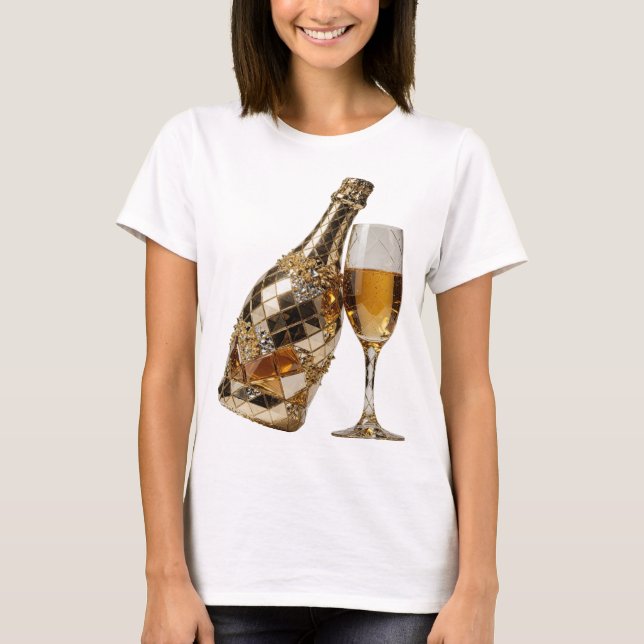 T-shirt Déclaration d'art abstrait argenté WITTY Design v2 (Devant)
