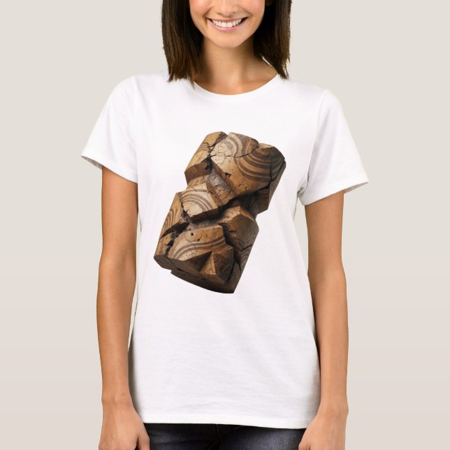 T-shirt Déclaration d'art abstrait gris accrocheuse Design (Devant)