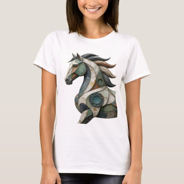 T-shirt Déclaration de conception d'art abstrait argent vi (Devant)