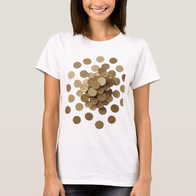 T-shirt Déclaration de conception d'art abstrait en argent (Devant)