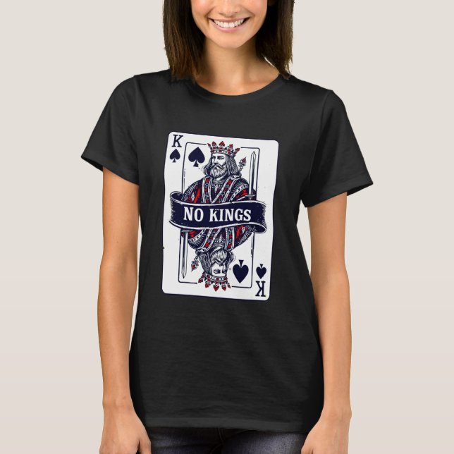 T-shirt Déclaration de conception de carte à jouer sans ro (Devant)
