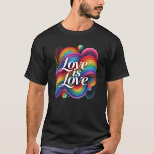T-shirt Déclaration de conception de fierté Love Is Love v