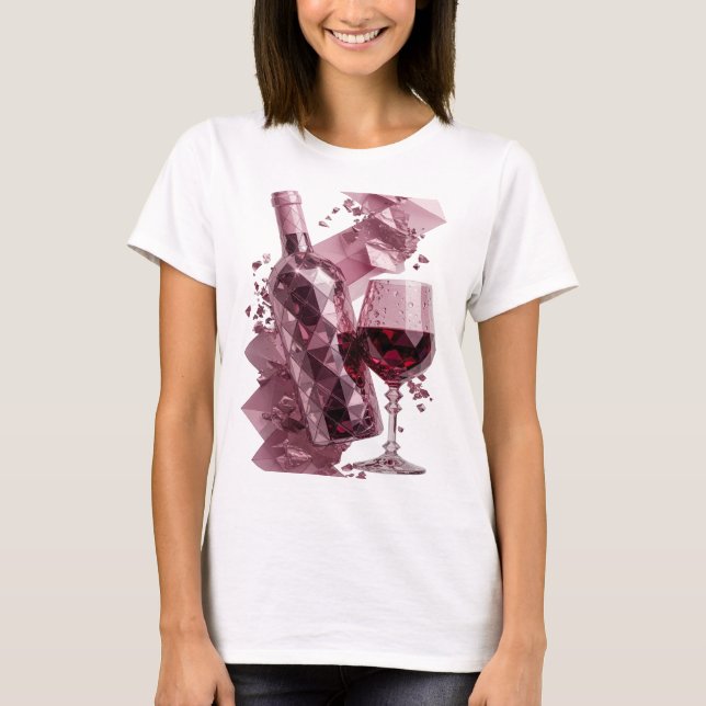 T-shirt Déclaration de design d'art abstrait argenté Clean (Devant)